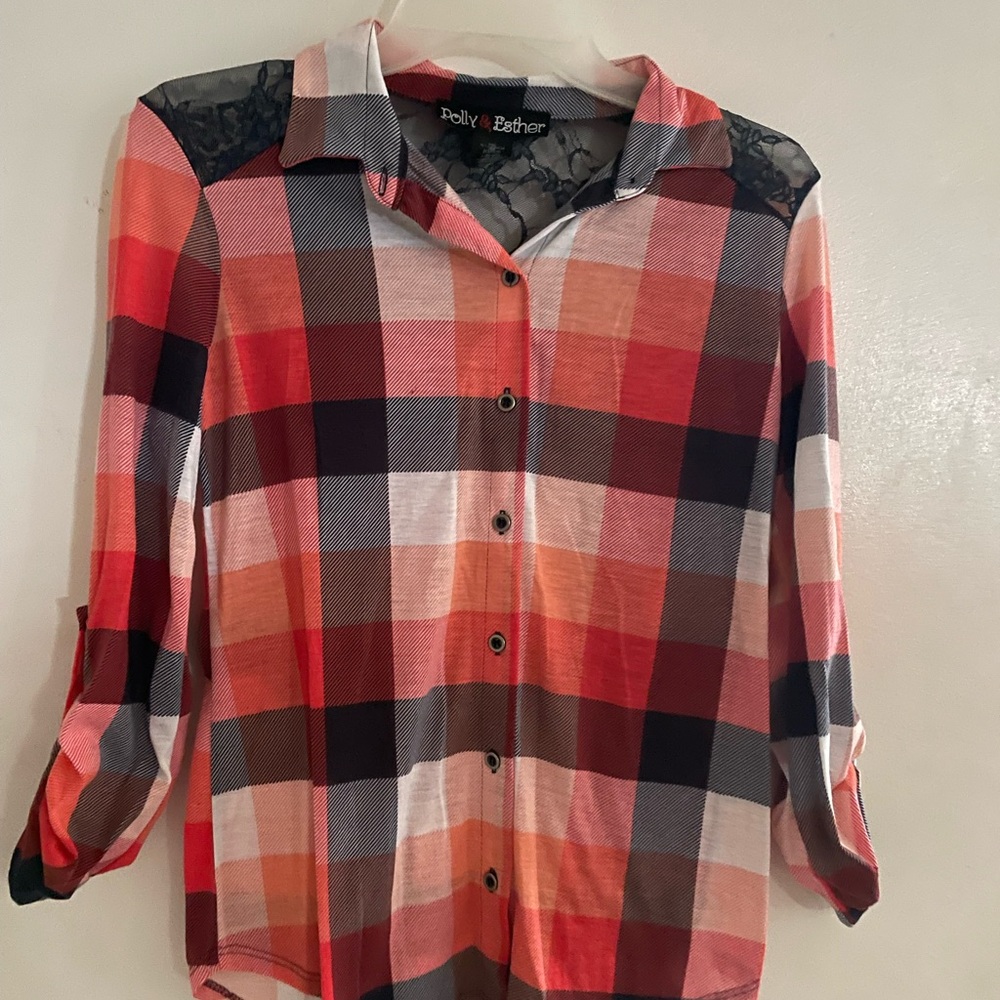 Plaid Button-Up Shirt